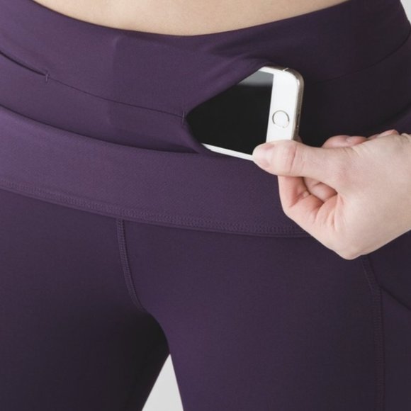 Lululemon Time to Shine Tight Leggings Deep Zinfandel Purple Mesh Luxtreme Sz 4 - Picture 3 of 15